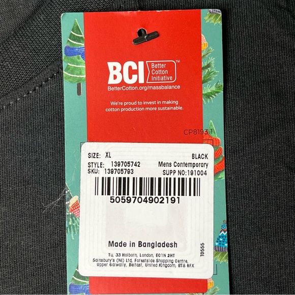 Christmas Beer Brings Festive Cheer Men’s Black T-Shirt, Size XL, New - Picture 5 of 10